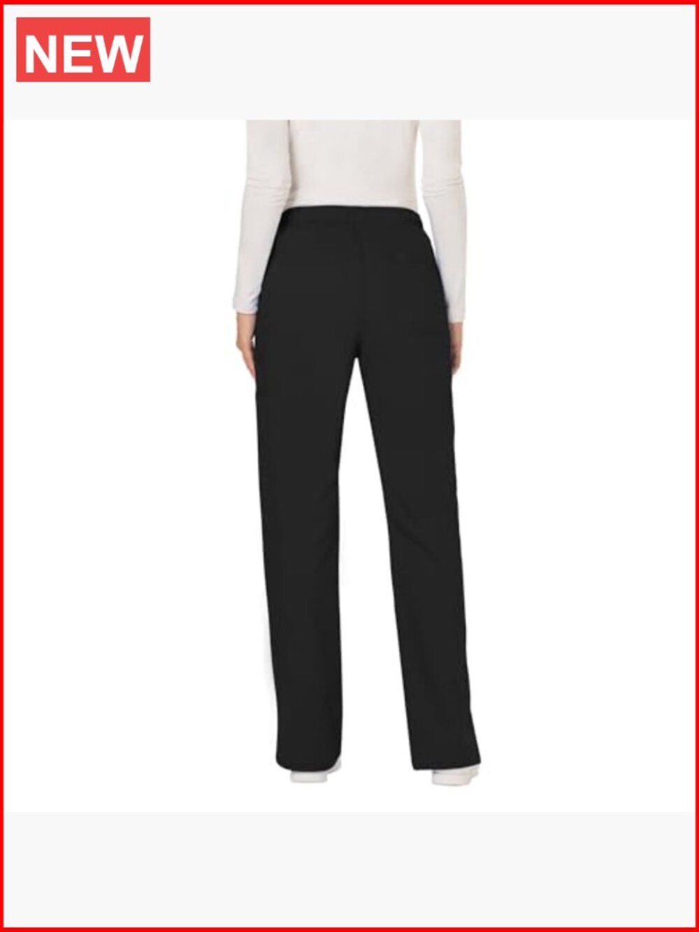 Mid Rise Moderate Flare Drawstring Scrub Pants - Picture 2 of 7
